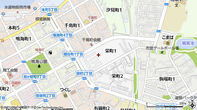 〒087-0010 北海道根室市栄町の地図
