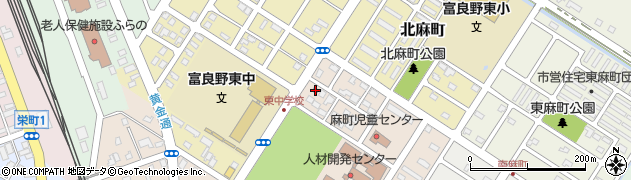富良野麻町簡易郵便局周辺の地図