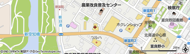旭川トヨタ自動車富良野店周辺の地図