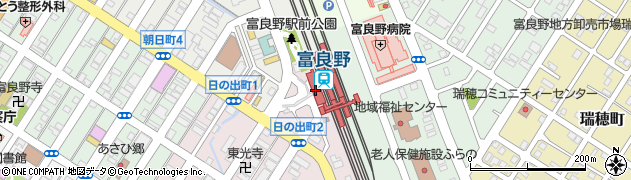 駅レンタカー富良野営業所周辺の地図