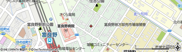北海道富良野市住吉町周辺の地図