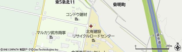 株式会社東穂　美唄工場周辺の地図