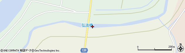 弘法橋周辺の地図