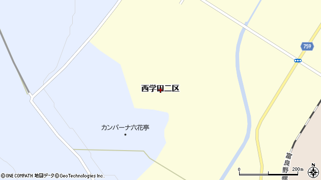 〒076-0047 北海道富良野市西学田二区の地図