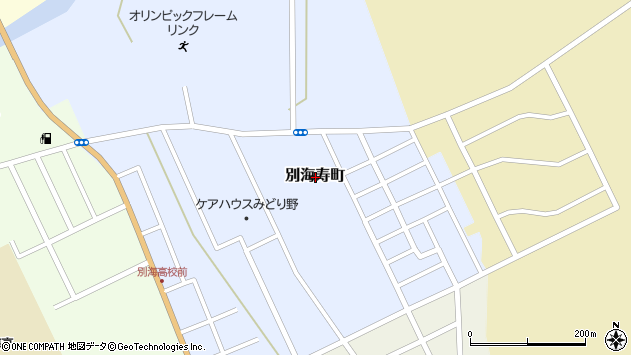 〒086-0211 北海道野付郡別海町別海寿町の地図