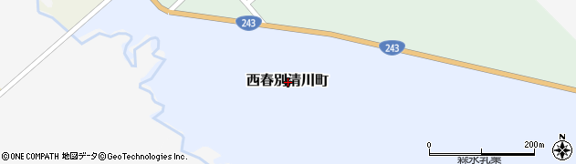 北海道野付郡別海町西春別清川町周辺の地図