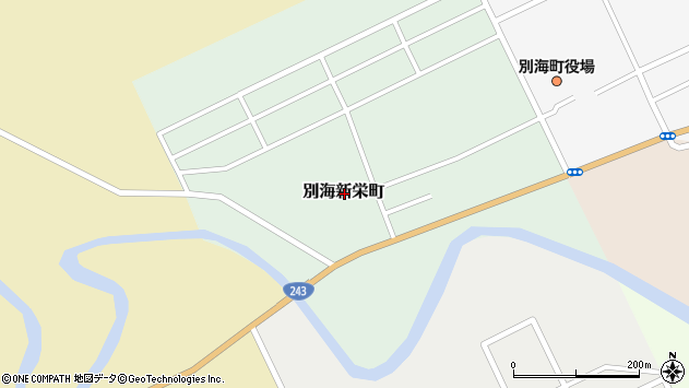 〒086-0204 北海道野付郡別海町別海新栄町の地図
