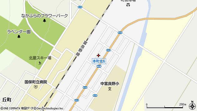 〒071-0751 北海道空知郡中富良野町北町の地図