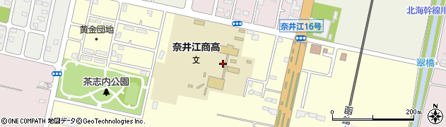 北海道奈井江商業高等学校　職員室周辺の地図