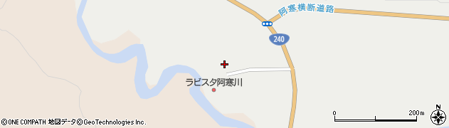 北海道釧路市阿寒町オクルシュベ周辺の地図