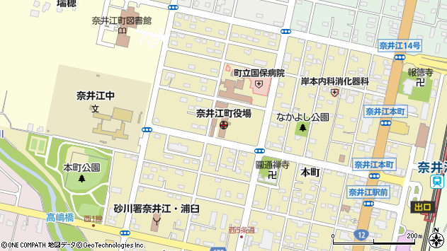 〒079-0300 北海道空知郡奈井江町（以下に掲載がない場合）の地図