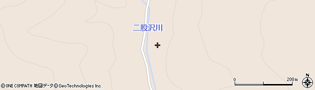 二股沢川周辺の地図
