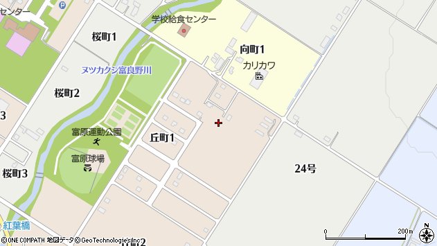 〒071-0565 北海道空知郡上富良野町丘町の地図