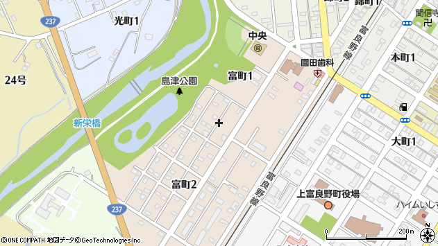 〒071-0541 北海道空知郡上富良野町富町の地図