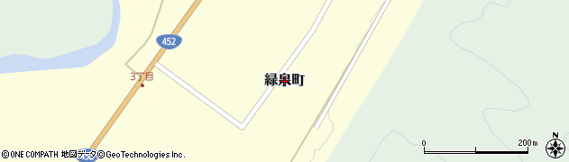北海道芦別市緑泉町周辺の地図