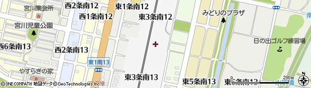 北海道砂川市東３条南周辺の地図