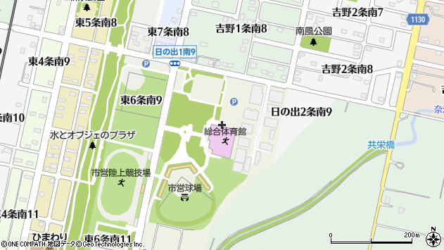 〒073-0127 北海道砂川市日の出一条南の地図
