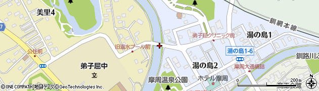 湯香里橋周辺の地図