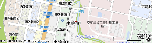 パンケ歌志内川周辺の地図