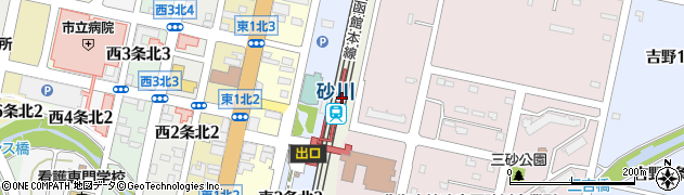 砂川駅周辺の地図