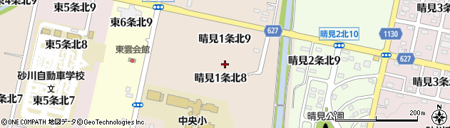北海道砂川市晴見１条北周辺の地図