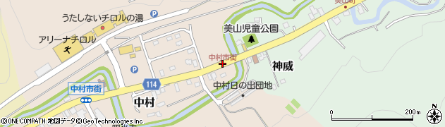 中村市街周辺の地図