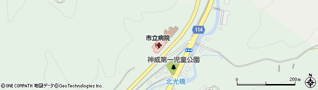 歌志内市立病院周辺の地図