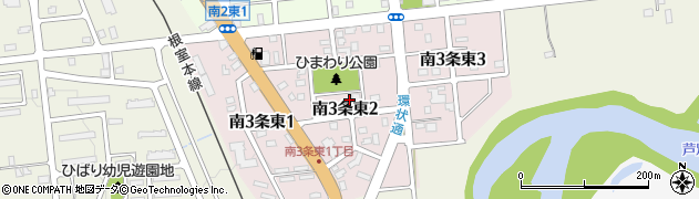北海道芦別市南３条東周辺の地図