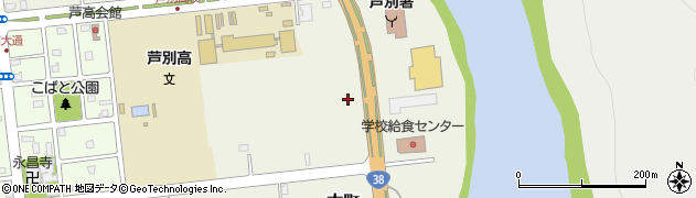 芦別バイパス周辺の地図