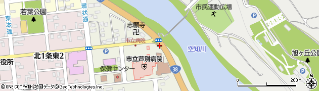 市立芦別病院周辺の地図