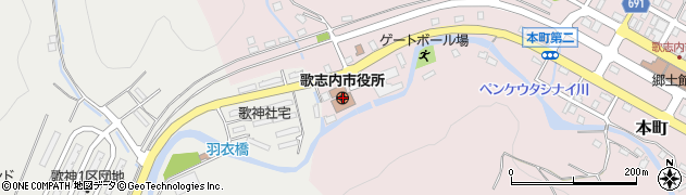 北海道歌志内市周辺の地図