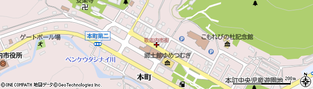 歌志内市街周辺の地図