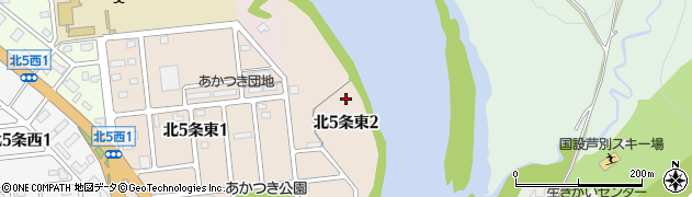 北海道芦別市北５条東周辺の地図