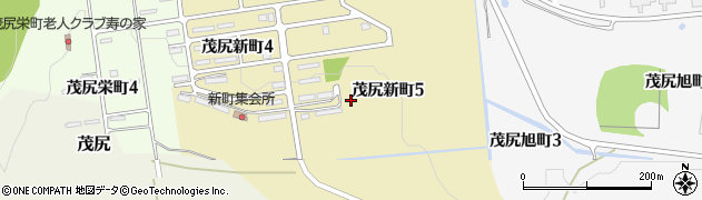 北海道赤平市茂尻新町周辺の地図
