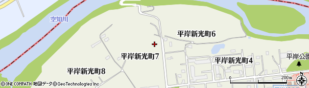 北海道赤平市平岸新光町周辺の地図