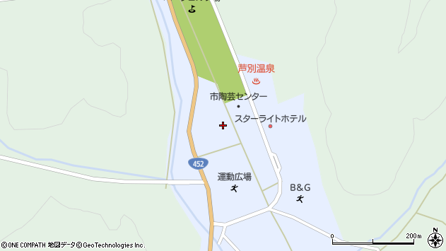 〒075-0035 北海道芦別市旭町油谷の地図