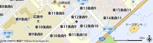 中標津東十二条簡易郵便局周辺の地図