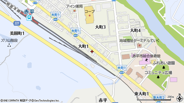〒079-1141 北海道赤平市大町の地図