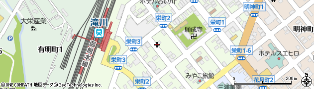 北海道滝川市栄町周辺の地図