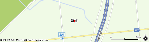 北海道砂川市富平周辺の地図