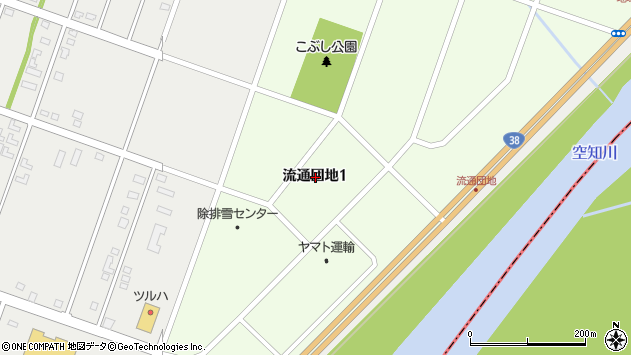〒073-0025 北海道滝川市流通団地の地図