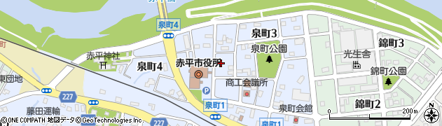 北海道赤平市泉町周辺の地図