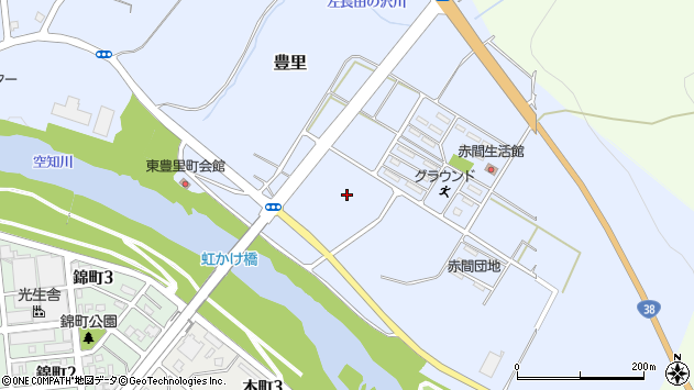 〒079-1133 北海道赤平市豊里の地図