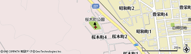 桜木町公園周辺の地図