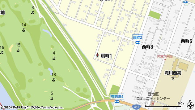 〒073-0046 北海道滝川市扇町の地図