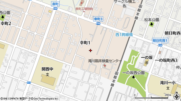 〒073-0043 北海道滝川市幸町の地図