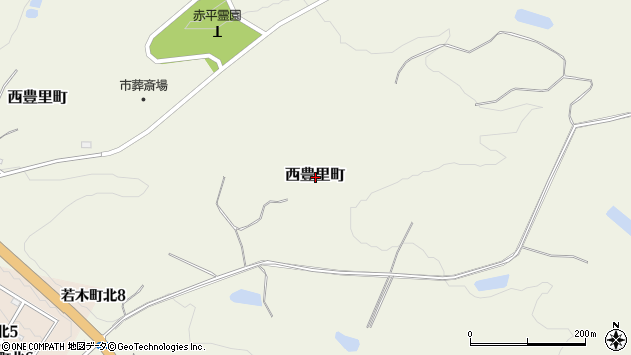 〒079-1131 北海道赤平市西豊里町の地図