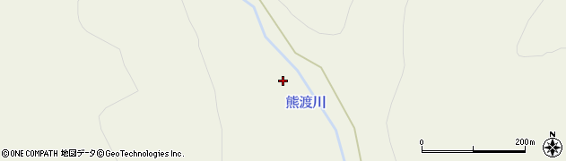 熊渡川周辺の地図