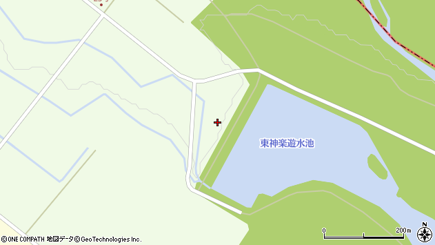 〒071-1555 北海道上川郡東神楽町２５号の地図