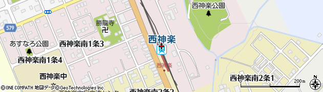 西神楽駅周辺の地図